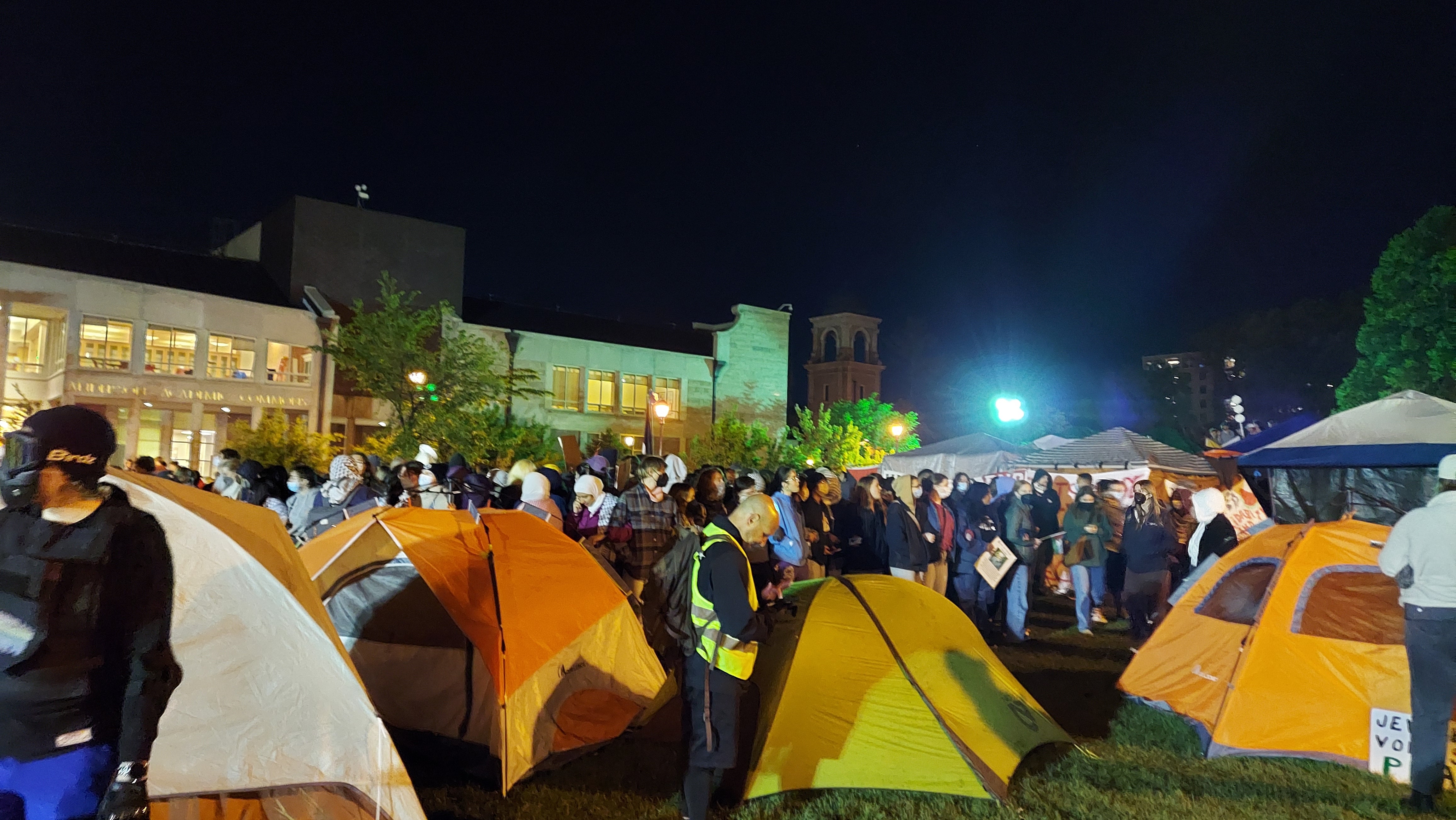 student encampment at University of Denver, May 2024