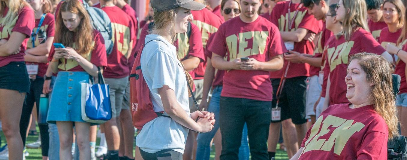 students at orientation day