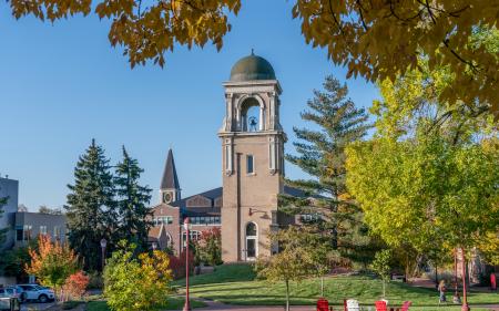 campus in spring