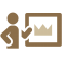 teacher presenting crown